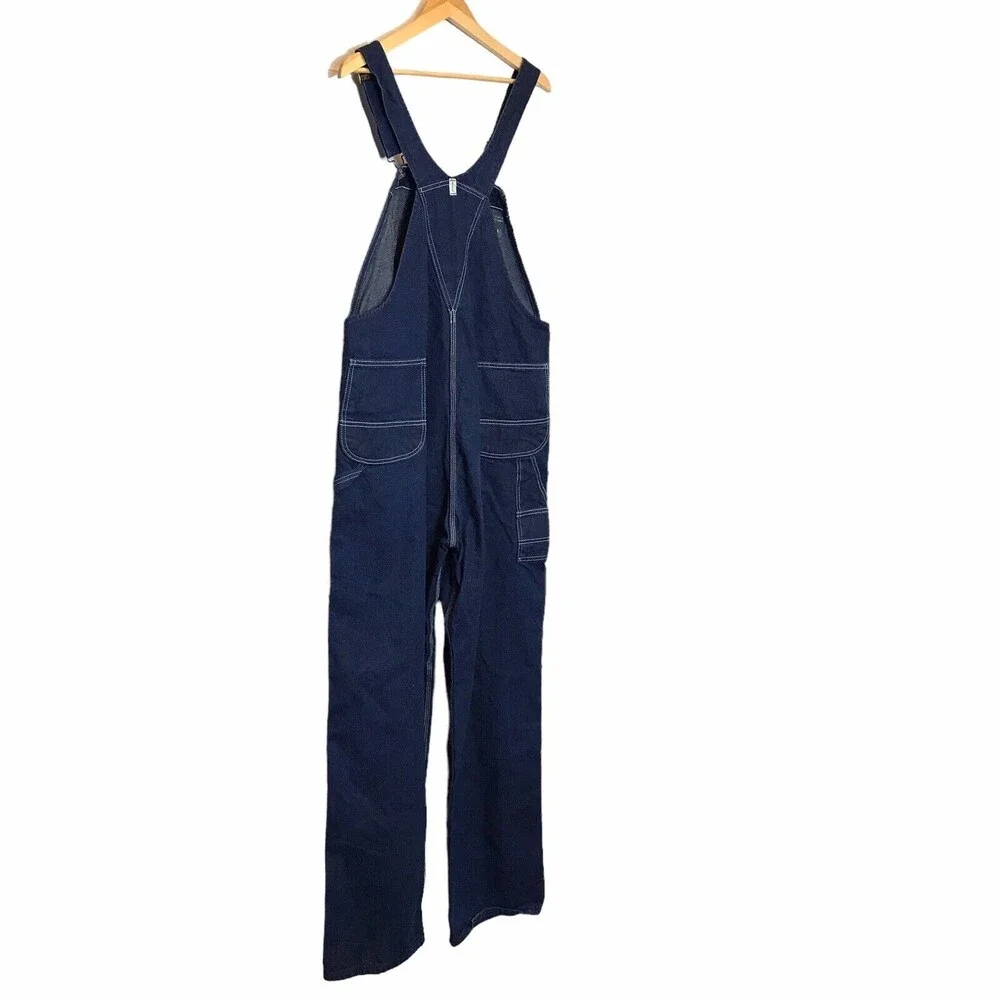 Key Imperial denim bib overalls mens size  42x34  Dark‎ Wash